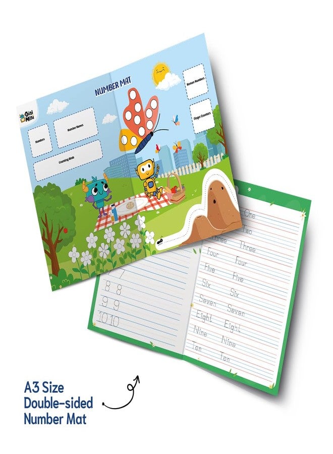 GiniMini Numberful Picnic Day | Math Adventure for Kids Age 3 4 5 | Fun Number Games, Roman Numerals, Story-Based Learning & Skill-Building | Includes Marker & Rewritable Surface, Gifts for Kids - Image 3